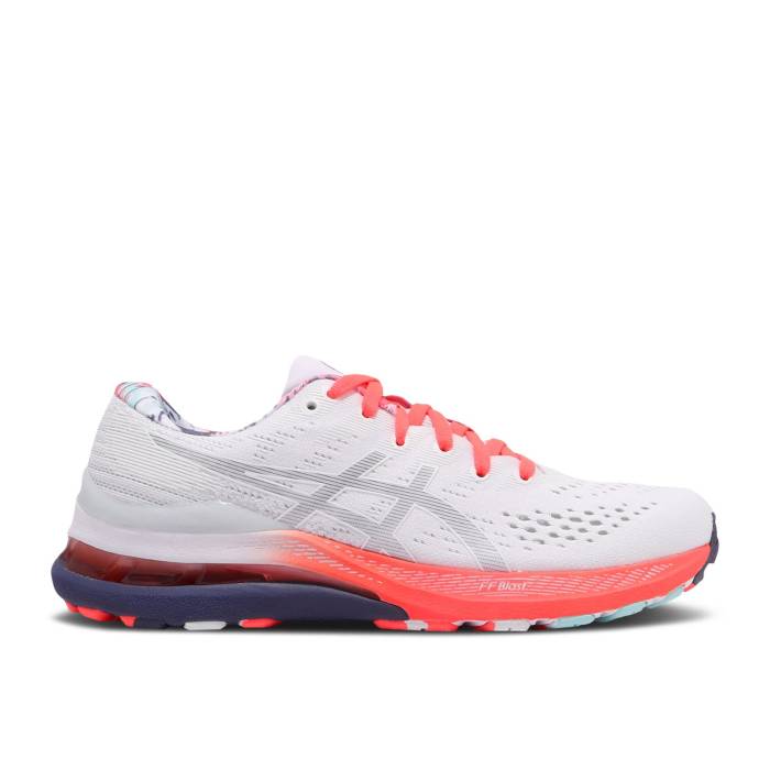 アシックス Asics 【 Wmns Gel Kayano 28 \u0027Celebration Of Sport Pack\u0027 Women White/Thunder Blue 】 レディース 白いこと 白いこと サンダー 青碧 青碧