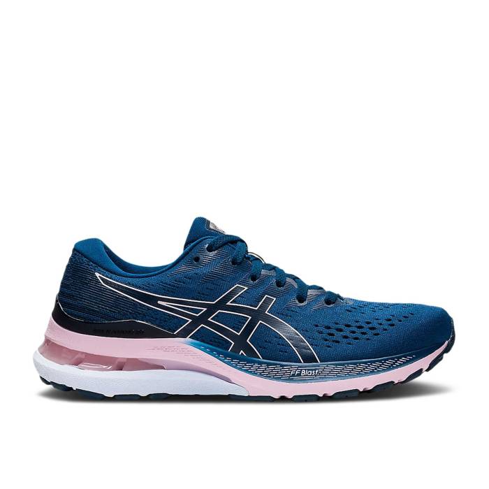 アシックス Asics 【 Wmns Gel Kayano 28 \u0027Mako Blue Barely Rose\u0027 Women Mako Blue/Barely Rose 】 青碧 青碧 レディース 青碧 青碧 Rose さくら色