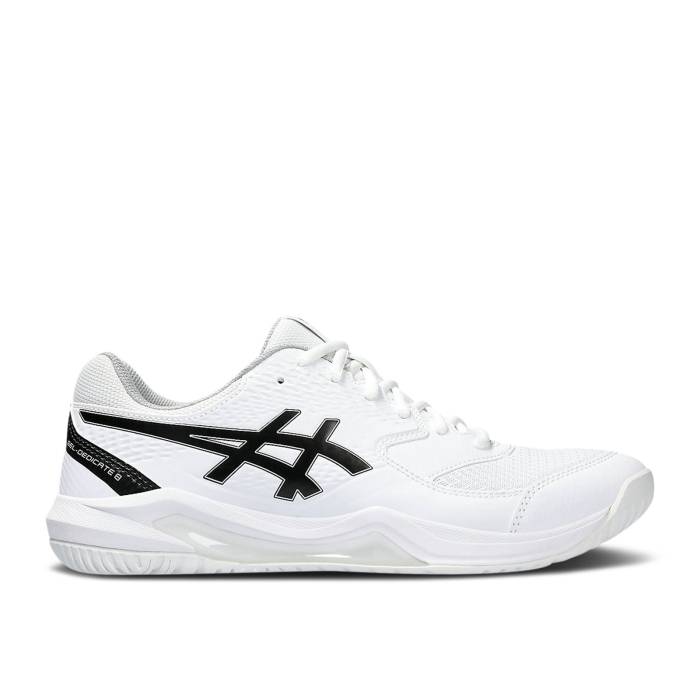 アシックス Asics 【 Gel Dedicate 8 \u0027White Black\u0027 Men White/Black 】 メンズ 白いこと 白いこと 黒いこと 黒いこと