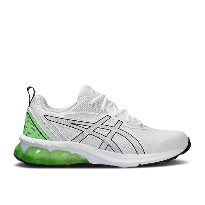 アシックス Asics 【 Gel Quantum 90 4 ガウス \u0027White Bright Lime\u0027 Youth White/Bright Lime 】 御坊っちゃん キッズ 白いこと 白いこと 菩提樹