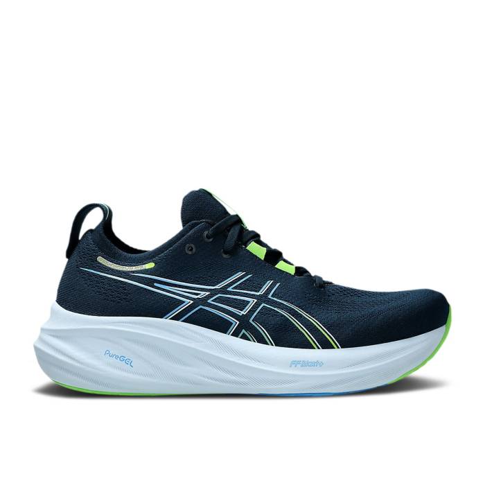 アシックス Asics 【 Gel Nimbus 26 Wide 'French Blue Electric Lime' Men French Blue/Electric Lime 】 青色 ブルー メンズ 青色 ブルー ライム