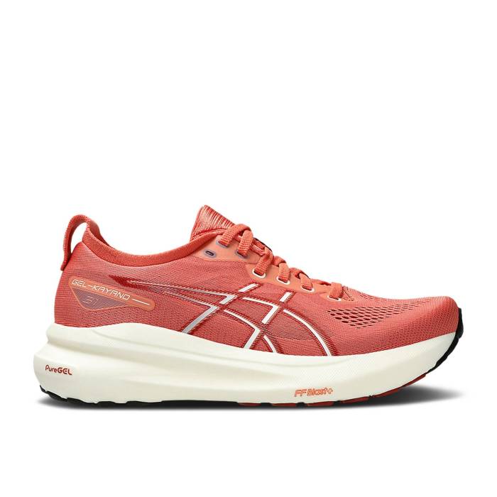 アシックス Asics 【 Wmns Gel Kayano 31 \u0027Desert Red\u0027 Women Desert Red/White 】 レディース Red 赤・赤いこと 白いこと 白いこと