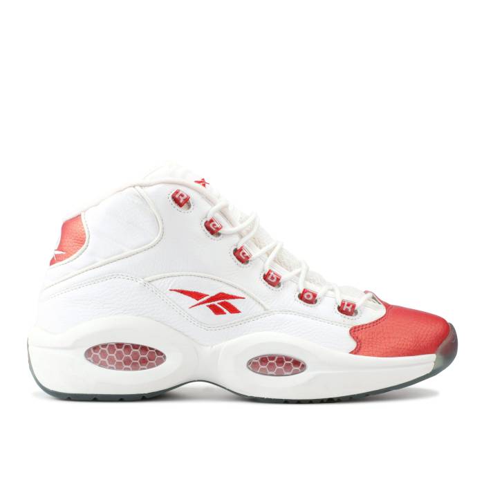 リーボック Reebok 【 Question Mid \u002710Th Anniversary\u0027 Men White/Pearlized Red 】 Question 問い合わせ ミッド メンズ 白いこと 白いこと Red 赤・赤いこと