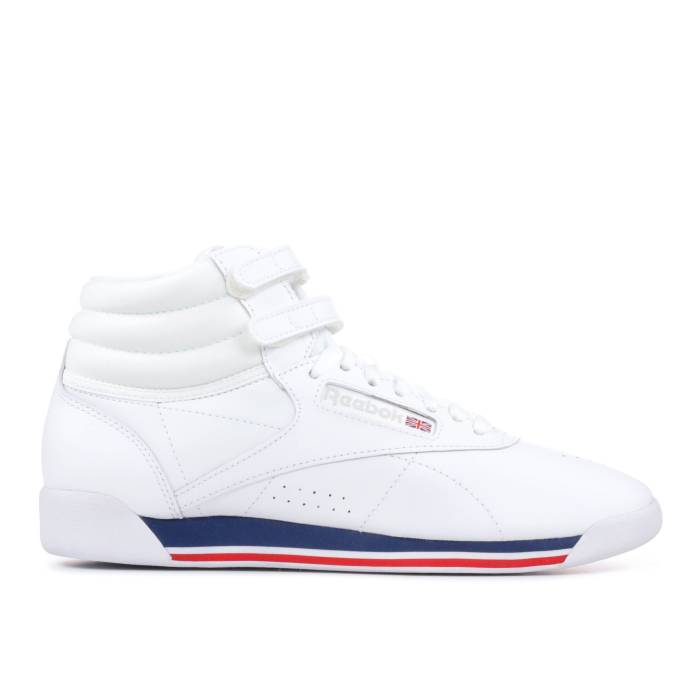 リーボック Reebok 【 Wmns Freestyle Hi Women White/Blue/Primal Red/Gry 】 無償性表現スタイル レディース 白いこと 白いこと 青味 青み Red 赤・赤いこと