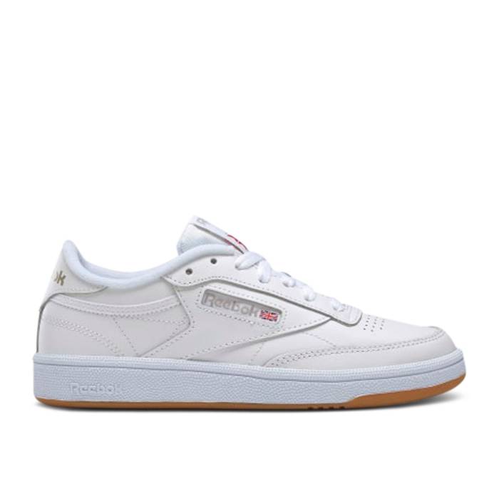 リーボック Reebok 【 Wmns Club C 85 \u0027White Light Grey\u0027 Women White/Light Grey/Gum 】 野球クラブ レディース 白いこと 白いこと 薄墨色 薄墨色