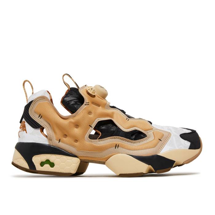 リーボック Reebok 【 Kung Fu Panda X Instapump Fury \u0027Po\u0027 Men Black/White/Beige 】 メンズ 黒いこと 黒いこと 白いこと 白いこと ベージュ