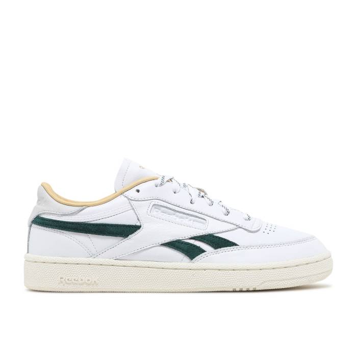 リーボック Reebok 【 Club C Revenge \u0027White Forest Green\u0027 Men White/Gold Met./Forest Green 】 野球クラブ フォレスト メンズ 白いこと 白いこと ゴールド フォレスト green 緑・緑であること メンズ靴-スニーカー