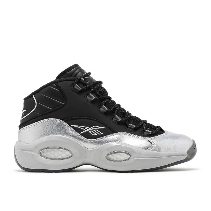 リーボック Reebok 【 Question Mid \u0027I3 Motorsports\u0027 Men Black/Silver Metallic/Black 】 Question 問い合わせ ミッド メンズ 黒いこと 黒いこと Silver しろがね色・しろがね色