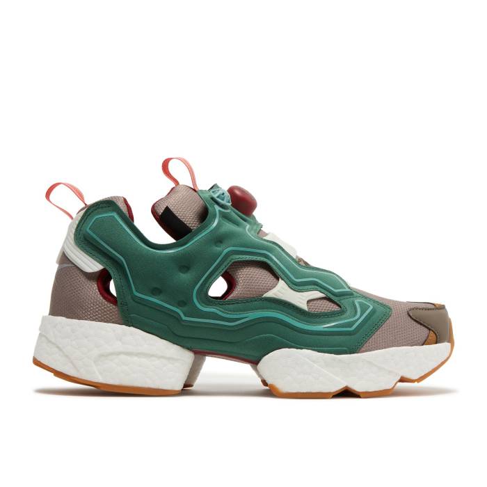 リーボック Reebok 【 Billionaire Boys Club X Instapump Fury Boost 'Earth' Men Pine Green/Boulder Grey/Triathlon Red 】 クラブ ブースト メンズ green 緑・グリーン 灰色 グレー Red 赤・レッド｜スニケス