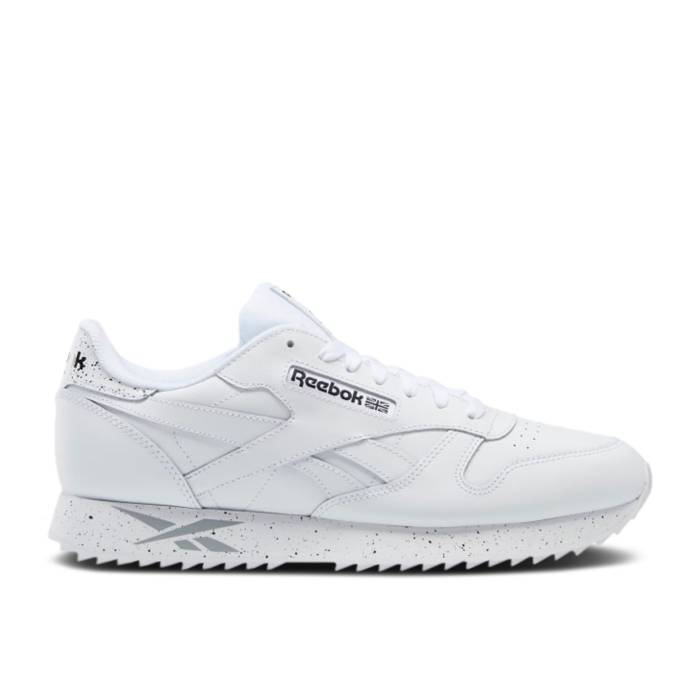 リーボック Reebok 【 Classic Leather Ripple 'Footwear White' Men Footwear White/Footwear White/Core Black 】 クラシック レザー メンズ 白色 ホワイト コア 黒色 ブラック|スニケス