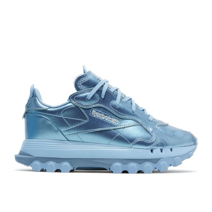 リーボック Reebok 【 Cardi B X Wmns Classic Leather 'Fluid Blue' Women Fluid Blue/Fluid Blue/Silver Metallic 】 クラシック レザー レディース 青色 ブルー Silver 銀色・シルバー