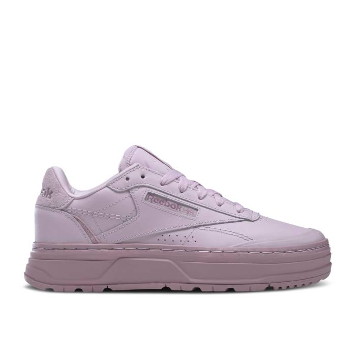 リーボック Reebok 【 Wmns Club C Double Geo \u0027Shell Purple\u0027 Women Shell Purple/Shell Purple/Infused Lilac 】 野球クラブ レディース shell 甲殻 Purple 紫・パープル レディース靴-スニーカー-靴