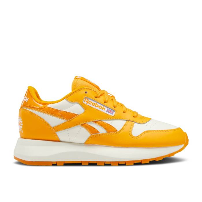 リーボック Reebok 【 Popsicle X Wmns Classic Leather Sp \u0027Semi Fire Spark\u0027 Women Semi Fire Spark/Chalk/Semi Fire Spark 】 古典派音楽 なめし革 火の手 レディース 火の手