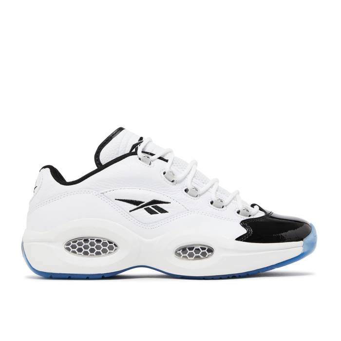 リーボック Reebok 【 Question Low 'Patent Black Toe' Men Footwear White/Core Black/Footwear White 】 Question クエスチョン 黒色 ブラック メンズ 白色 ホワイト コア 黒色 ブラック