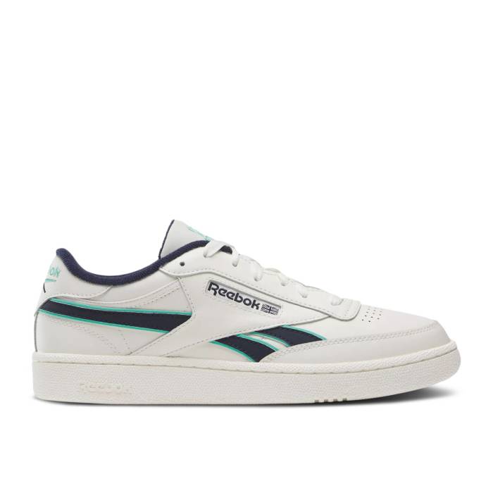 リーボック Reebok 【 Club C Revenge 'Chalk Vector Navy' Men Chalk/Vector Navy/Cyber Mint 】 クラブ メンズ 紺色 ネイビー｜スニケス
