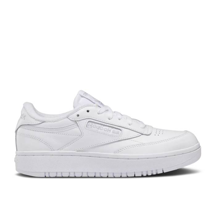 リーボック Reebok 【 Wmns Club C Double \u0027White Cold Grey\u0027 Women Footwear White/Footwear White/Cold Grey 2 】 野球クラブ レディース 白いこと 白いこと 薄墨色 薄墨色