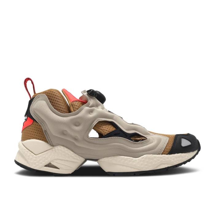 リーボック Reebok 【 Instapump Fury 95 \u0027Court Brown Neon Cherry\u0027 Men Court Brown/Core Black/Neon Cherry 】 赤銅色 赤銅色 メンズ 厚地の外套 赤銅色 赤銅色 中核グループ 黒いこと 黒いこと