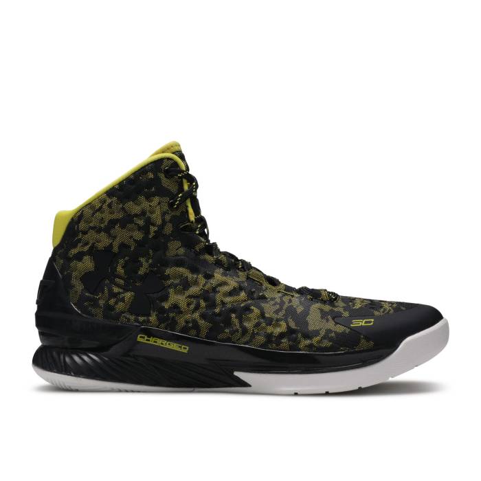 アンダーアーマー Under Armour 【 Curry 1 'Away' Men Black/White/Taxi 】 カリー メンズ 黒色 ブラック 白色 ホワイト