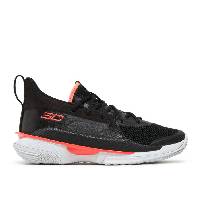 アンダーアーマー Under Armour 【 Curry 7 Big Kids 'Beta Red' Youth University Red/Black/Beta 】 カリー ジュニア キッズ Red 赤・レッド 黒色 ブラック｜スニケス