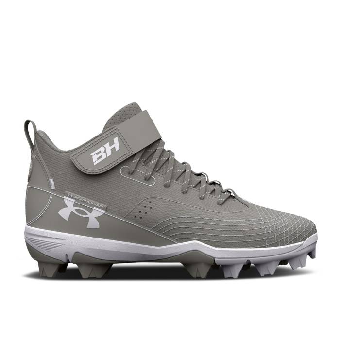 アンダーアーマー Under Armour 【 Harper 7 Mid Rm Gs 'Grey White' Youth Baseball Grey/White 】 ミッド ジュニア キッズ ベースボール 灰色 グレー 白色 ホワイト