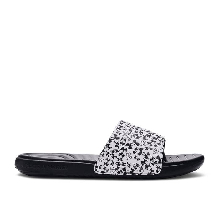 アンダーアーマー Under Armour 【 Ansa Graphic Slide \u0027Sketch\u0027 Men White/Black 】 グラフィック Slide サンダル メンズ 白いこと 白いこと 黒いこと 黒いこと