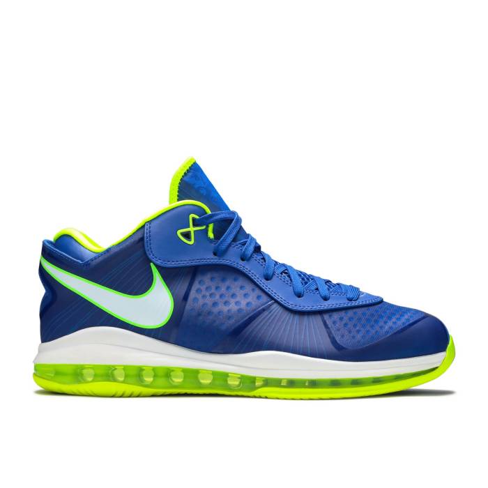 ナイキ Nike 【 Lebron 8 V/2 Low prite 2011 Men Treasure Blue/White/Black/Volt 】 Lebron レブロン メンズ 青色 ブルー 白色 ホワイト 黒色 ブラック