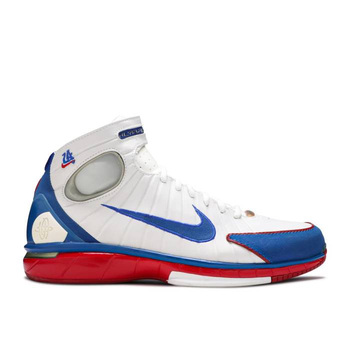 ナイキ Nike 【 Air Zoom Huarache 2K4 \u0027All-Star\u0027 2004 Men White/Varsity Royal/Varsity Red/Metallic Silver 】 望遠レンズ Huarache ハラチ メンズ 白いこと 白いこと Red 赤・赤いこと Silver しろがね色・しろがね色