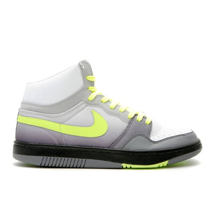 ナイキ Nike 【 Court Force Hi Basic Men White/Volt-Cool Grey-Ntrl Grey 】 コート メンズ 白色 ホワイト 灰色 グレー