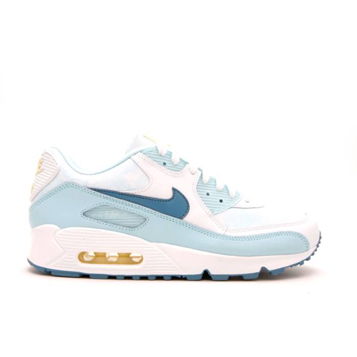 ナイキ Nike 【 Air Max 90 塩素 ガウス Youth White/Riftblue-Glacier Ice 】 マックス お坊っちゃん キッズ 白いこと 白いこと