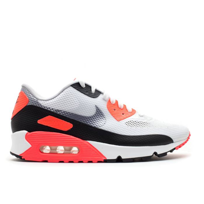 ナイキ Nike 【 Air Max 90 Hyperfuse \u0027Infrared\u0027 Men White/Cement Grey-Infrared 】 マックス Hyperfuse ハイパーフューズ メンズ 白いこと 白いこと 薄墨色・シメント