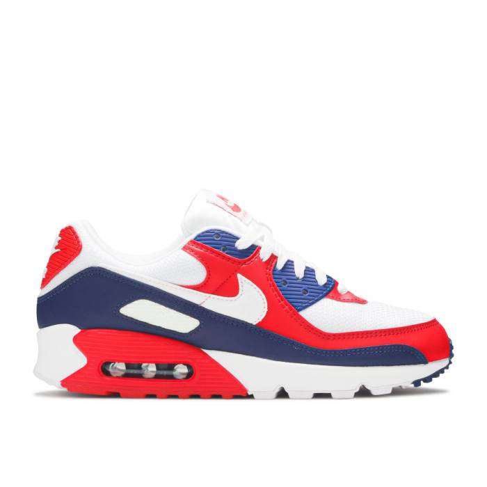 ナイキ Nike 【 Air Max 90 Usa 2020 Men White/Obsidian/University Red/White 】 マックス メンズ 白色 ホワイト Red 赤・レッド
