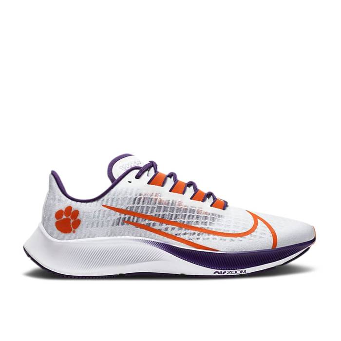 ナイキ Nike 【 Air Zoom Pegasus 37 Clemson Men White/Pure Platinum/New Orchid/University Orange 】 ズーム ペガサス メンズ 白色 ホワイト ピュア Platinum プラチナム orange 橙・オレンジ