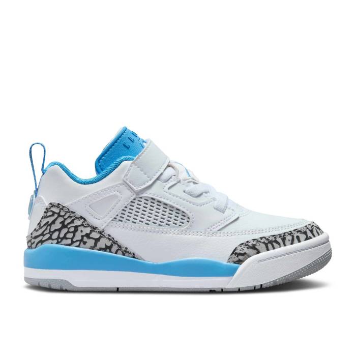 ナイキ エアジョーダン Air Jordan 【 Jordan Spizike Low Ps \u0027Unc\u0027 Youth White/University Blue/Wolf Grey/Anthracite 】 御坊っちゃん キッズ 白いこと 白いこと 青味 青み 薄墨色 薄墨色