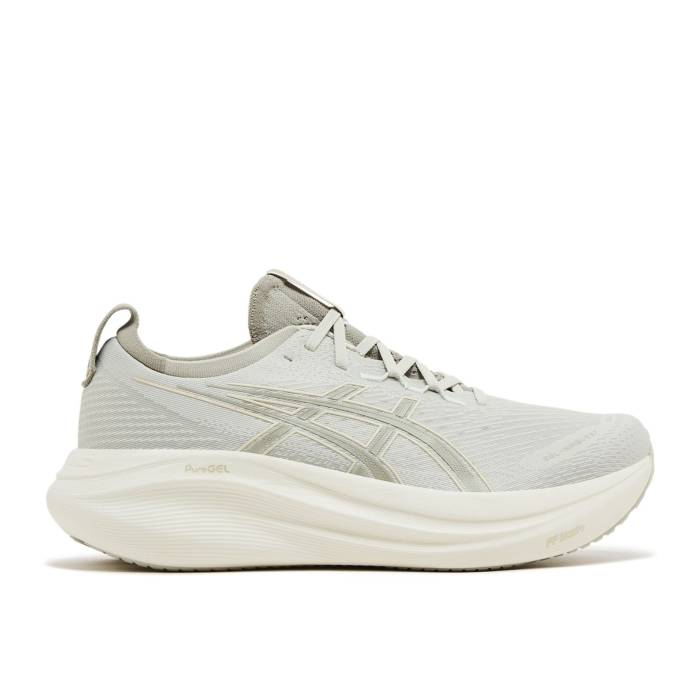 アシックス Asics 【 Wmns Gel Nimbus 27 \u0027Lake Grey\u0027 Women Lake Grey/White Sage 】 レディース 薄墨色 薄墨色 白いこと 白いこと