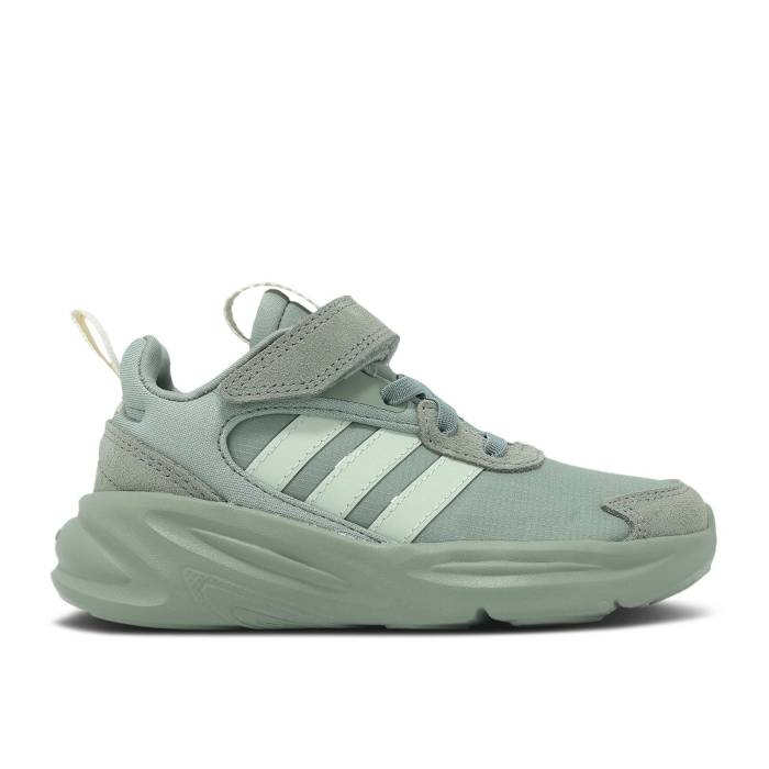 アディダス Adidas 【 Ozelle El K \u0027Silver Green\u0027 Youth Silver Green/Linen Green/Off White 】 お坊っちゃん キッズ Silver しろがね色・しろがね色 green 緑・緑であること 白いこと 白いこと