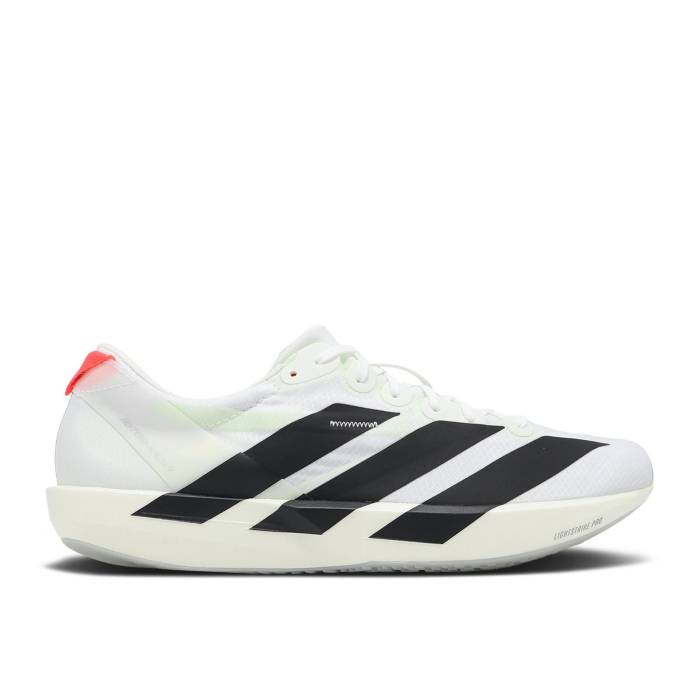 アディダス Adidas 【 Adizero Adios 9 'White Black Silver Metallic' Men Cloud White/Core Black/Silver Metallic 】 アディゼロ アディオス 黒色 ブラック Silver 銀色・シルバー メンズ 白色 ホワイト コア 黒色 ブラッ