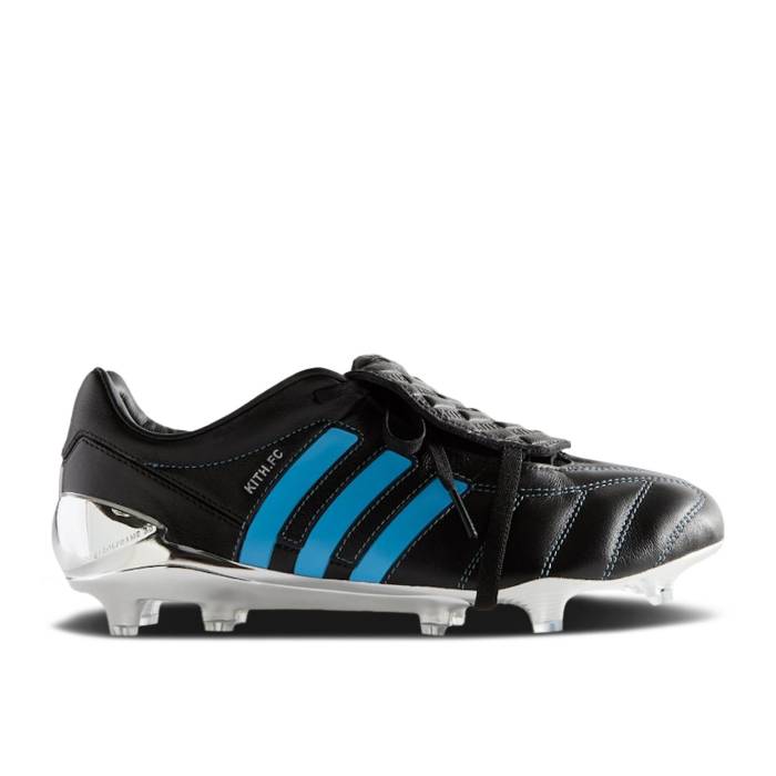 アディダス Adidas 【 Kith X Predator Mania Fg \u0027Black Blue\u0027 Men Black/Blue/Silver Metallic 】 プレデター メンズ 黒いこと 黒いこと 青碧 青色 Silver しろがね色・しろがね色 靴-スニーカー