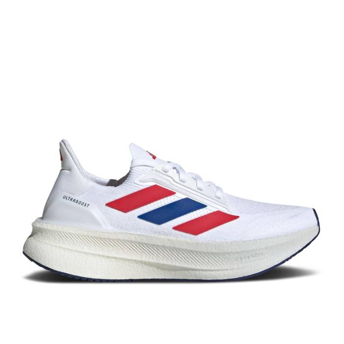 アディダス Adidas 【 Wmns Ultraboost 5X \u0027Usa\u0027 Women Cloud White/Royal Blue/Pure Ruby 】 レディース 白いこと 白いこと 青み 青色 純然たる