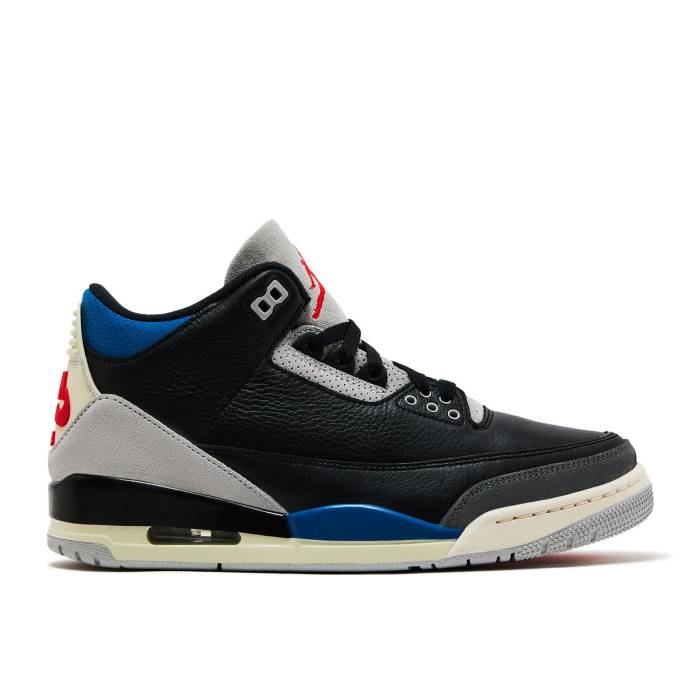 ナイキ エアジョーダン Air Jordan 【 Jordan 3 Retro Og \u0027Rare Air\u0027 Men Black/Chile Red/Neutral Grey/Military Blue/Coconut Milk 】 レトロ メンズ 黒いこと 黒いこと Red 赤・赤いこと 薄墨色 薄墨色 青味 青み