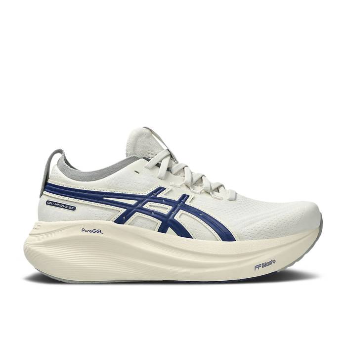 アシックス Asics 【 Wmns Gel Nimbus 27 \u0027Track Club\u0027 Women Birch/Indigo Blue 】 レディース 藍色・インディゴ 青み 青色