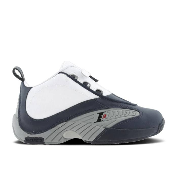 リーボック Reebok 【 Answer Iv \u0027Georgetown Hoyas\u0027 Youth Navy / Grey / White / Black 】 受け答え お坊っちゃん キッズ 紺色 米国海軍 薄墨色 薄墨色 白いこと 白いこと 黒いこと 黒いこと