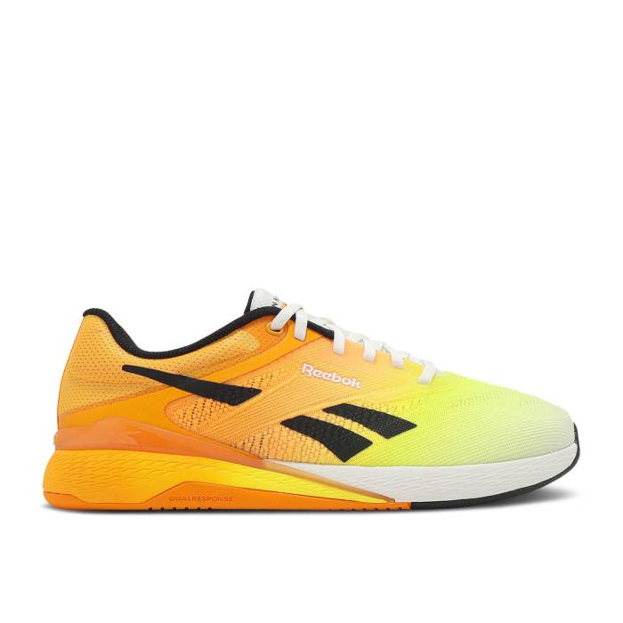 リーボック Reebok 【 Nano X5 \u0027Chalk Black Electric Amber\u0027 Men Chalk/Black/Electric Amber 】 ナノ 黒いこと 黒いこと メンズ 黒いこと 黒いこと