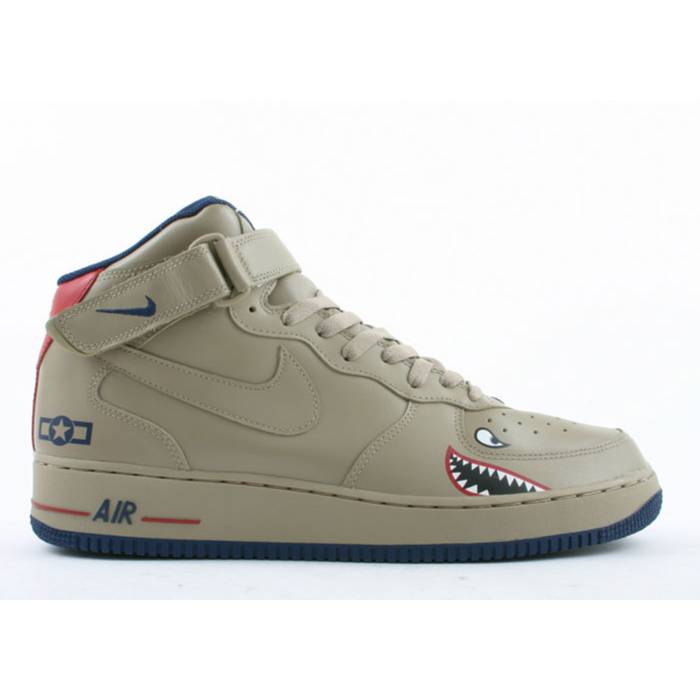 ナイキ Nike 【 Air Force 1 Mid \u0027Tuskegee\u0027 Men Khaki/Khaki-Midnight Navy 】 ミッド メンズ カーキ 紺色 米国海軍