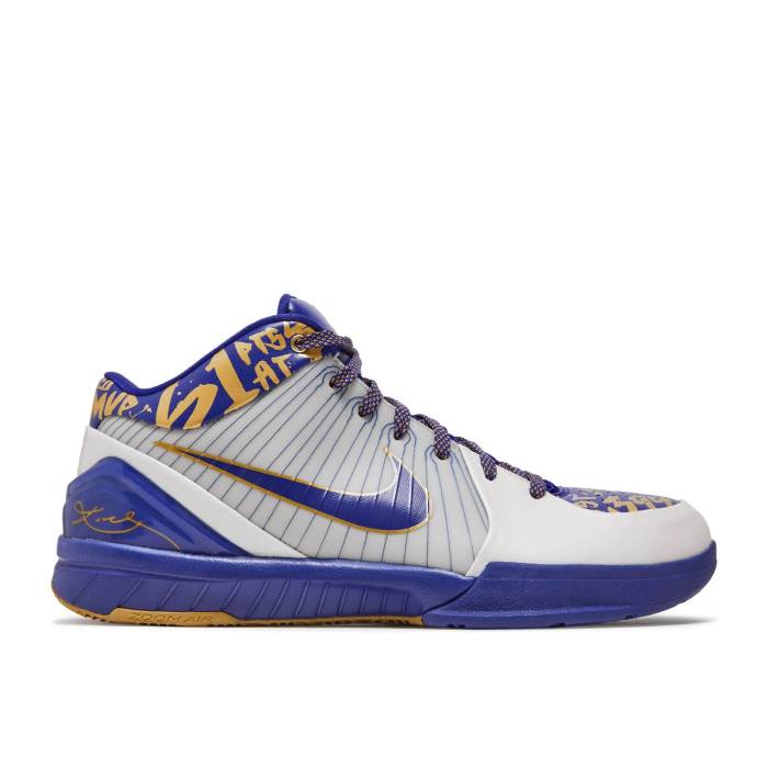 ナイキ Nike 【 Zoom Kobe 4 Pop 'Finals Mvp' Men White/Concord-Metallic Gold 】 ズーム Kobe コービー メンズ 白色 ホワイト ゴールド