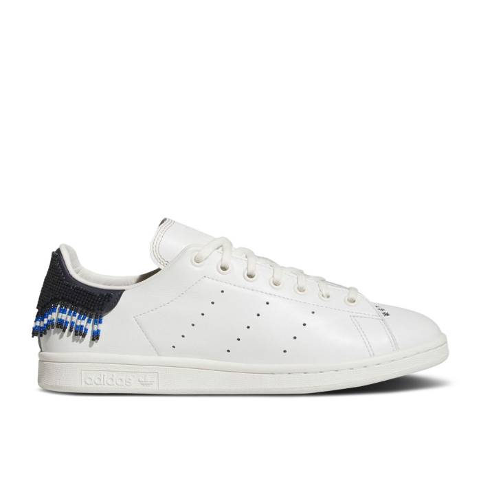 アディダス Adidas 【 Clot X Stan Smith \u0027Beaded\u0027 Men Core White/Night Navy/Core White 】 クロット メンズ 中核グループ 白いこと 白いこと ナイト爵 紺色 米国海軍