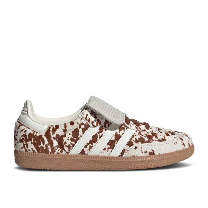 アディダス Adidas 【 Wmns Samba Lt \u0027Cow Print Pack - Brown\u0027 Women Off White/Lucid Pink/Gum Four 】 サンバ レディース 白いこと 白いこと pink サクラ色