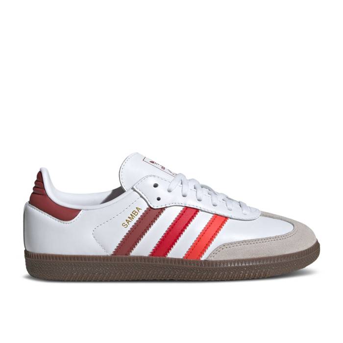 アディダス Adidas 【 Samba Og J \u0027White Scarlet Gradient\u0027 Youth White/Bright Red/Better Scarlet 】 サンバ お坊っちゃん キッズ 白いこと 白いこと Red 赤・赤いこと