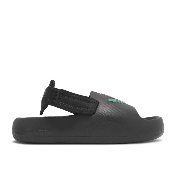 アディダス Adidas 【 Adifom Adilette Slide C \u0027Black Scarlet Green\u0027 Youth Core Black/Cloud White/Better Scarlet 】 アディレッタ Slide サンダル お坊っちゃん キッズ 中核グループ 黒いこと 黒いこと 白いこと 白いこと
