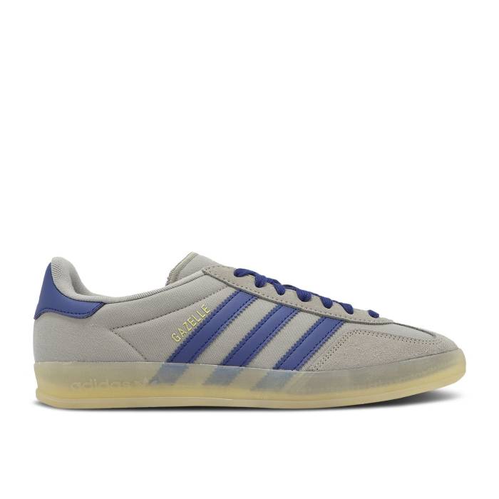 アディダス Adidas 【 Gazelle Indoor \u0027Silver Pebble Victory Blue\u0027 Men Silver Pebble/Victory Blue/Magic Beige 】 ガゼル Victory 制勝 メンズ Silver しろがね色・しろがね色 Victory 制勝 青味 青み 神通力 ベージ