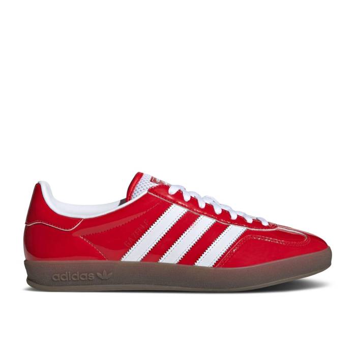 アディダス Adidas 【 Gazelle Indoor \u0027Scarlet Patent\u0027 Men Better Scarlet/Cloud White/Gum 】 ガゼル メンズ 白いこと 白いこと